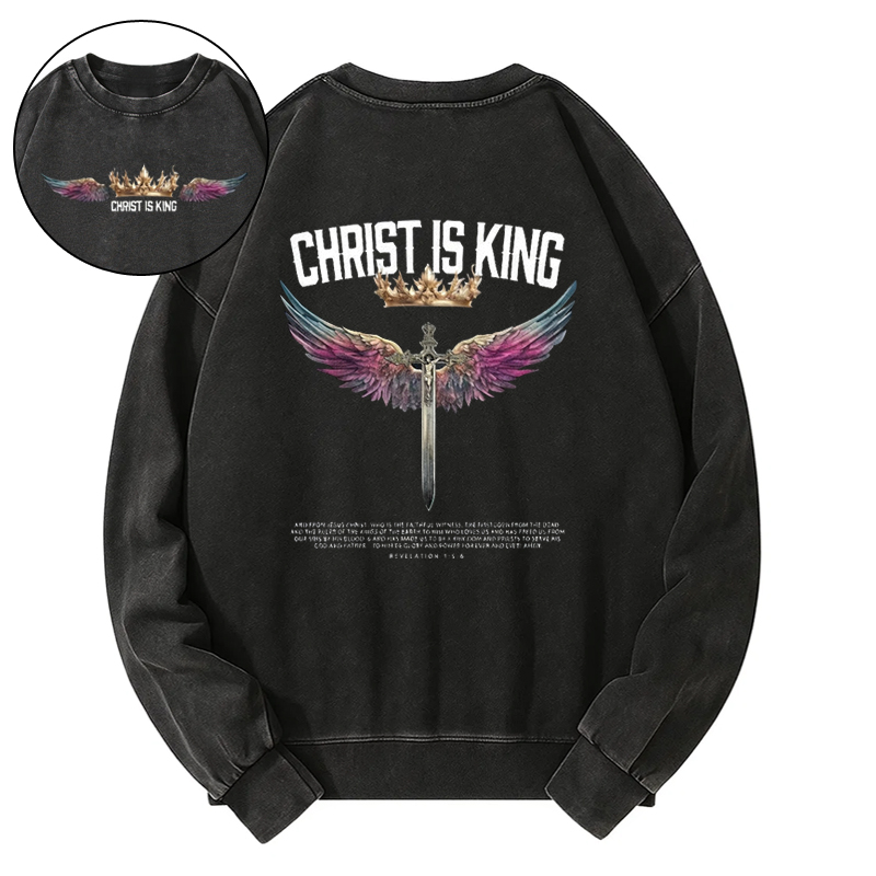 CHRIST IS KING Washed Sweatshirt