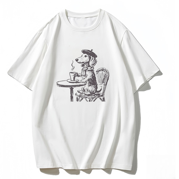  Elegant Puppy Graphic T-shirt
