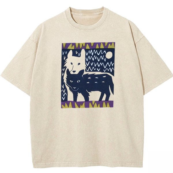 Wolf graphic Washed T-shirt