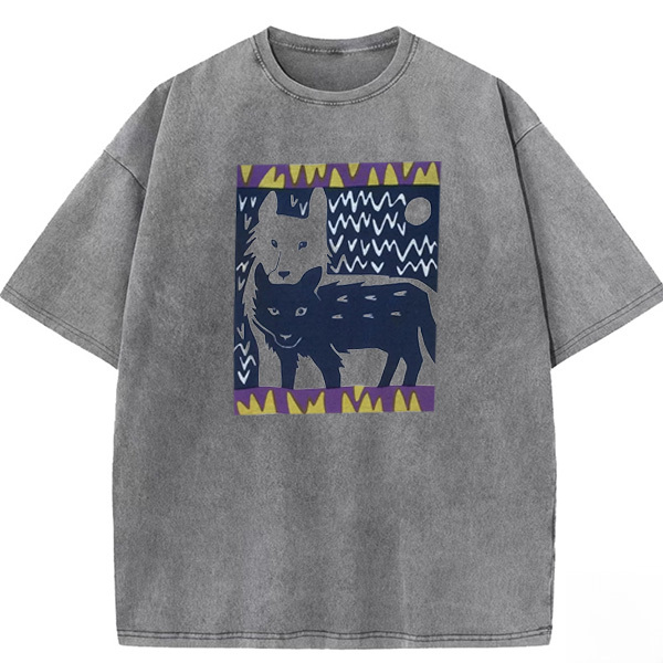 Wolf graphic Washed T-shirt