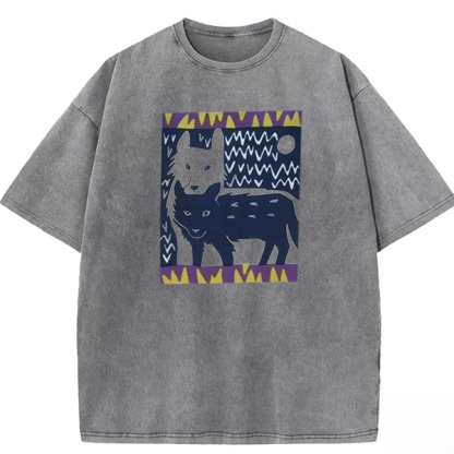 Wolf graphic Washed T-shirt