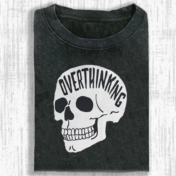 Overthinking Skeleton Washed T-shirt