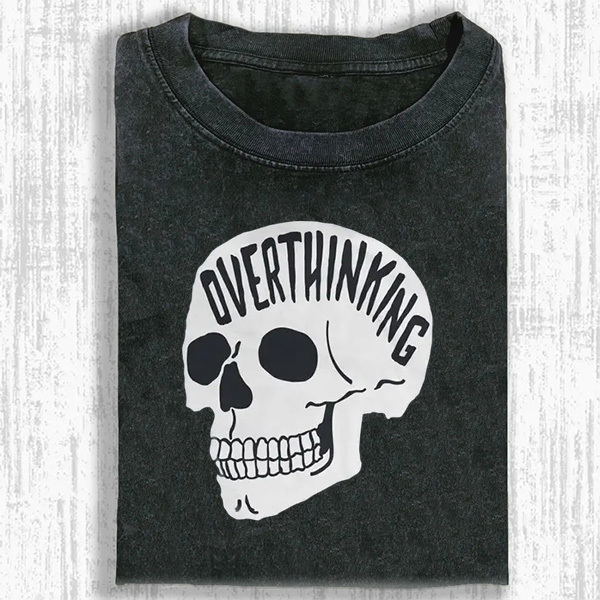 Overthinking Skeleton Washed T-shirt