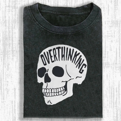 Overthinking Skeleton Washed T-shirt