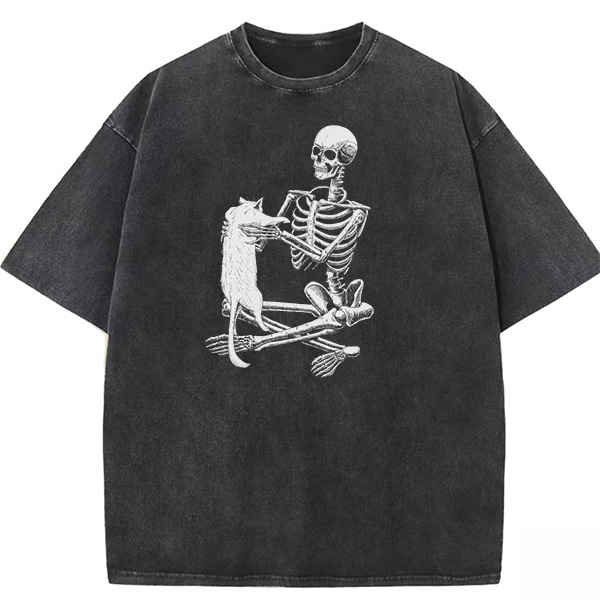 Love my cat graphic Washed T-shirt