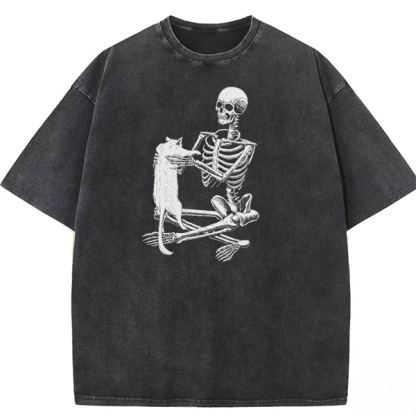 Love my cat graphic Washed T-shirt