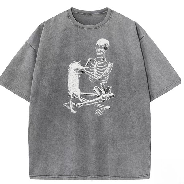 Love my cat graphic Washed T-shirt