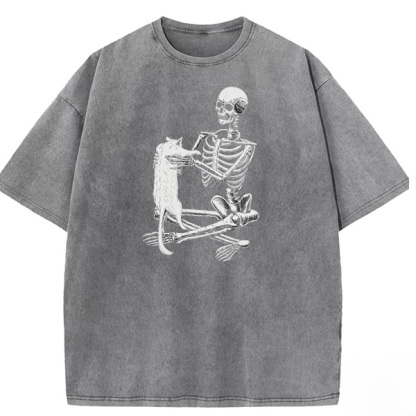 Love my cat graphic Washed T-shirt