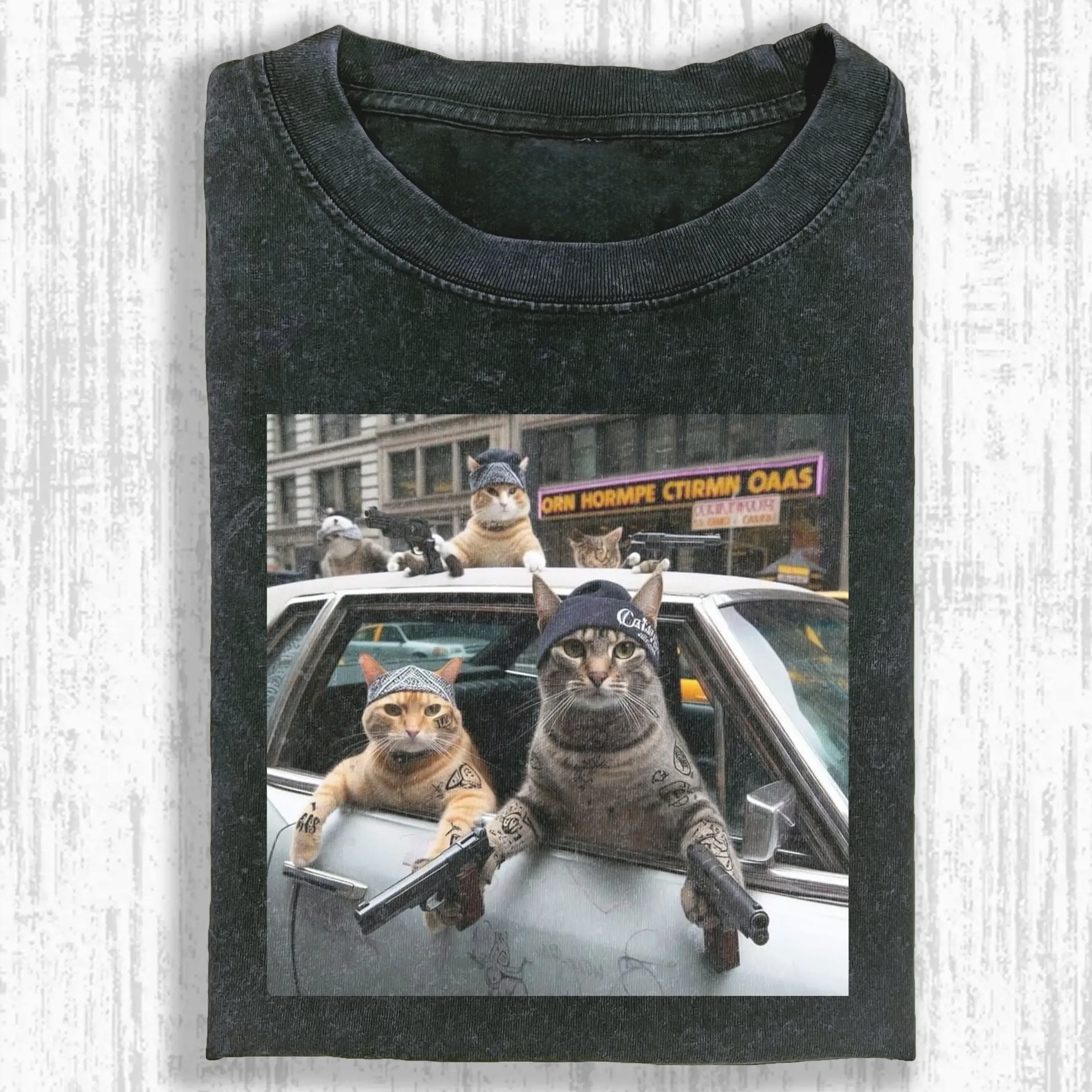 Outlaw Cat Washed T-shirt