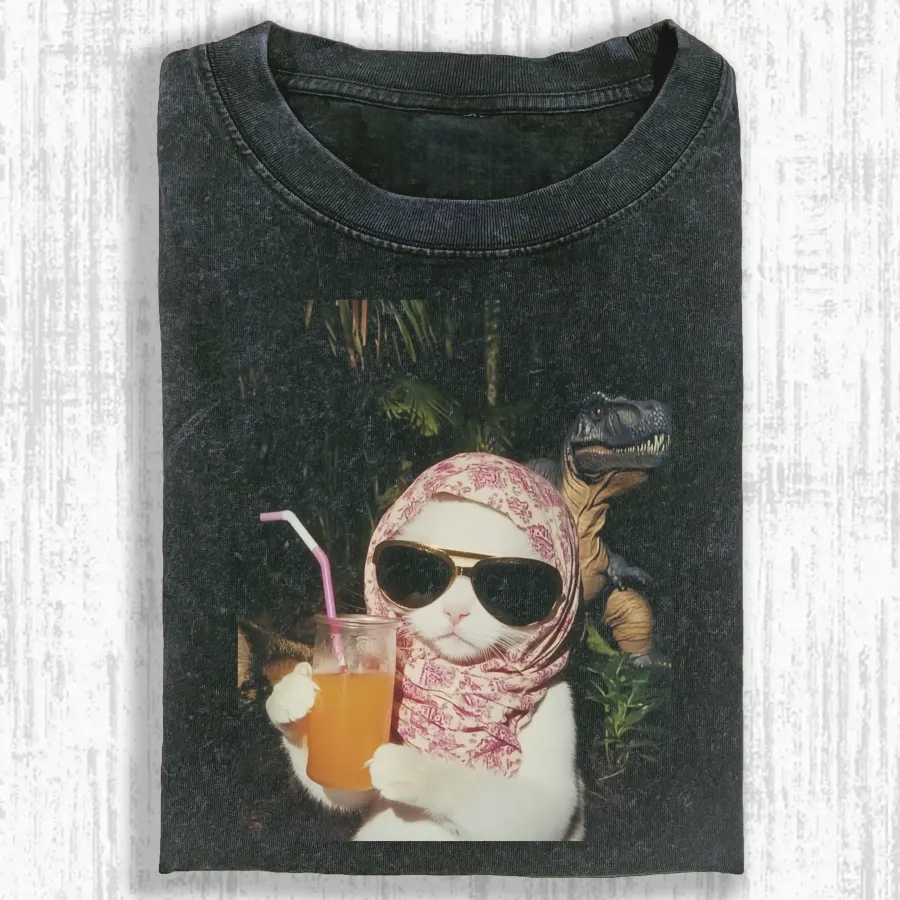 Chill Cat Washed T-shirt