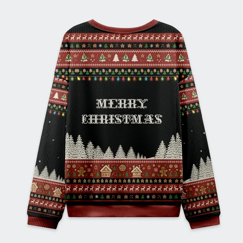 Gingerbread Ninjas In Battle Ugly Christmas Sweatshirt