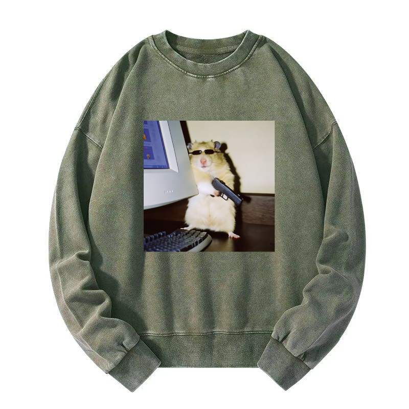 Wacky Hamster Washed Sweatshirt
