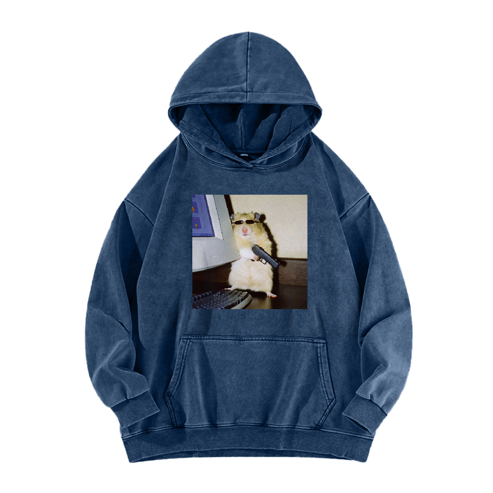 Wacky Hamster Washed Hoodie