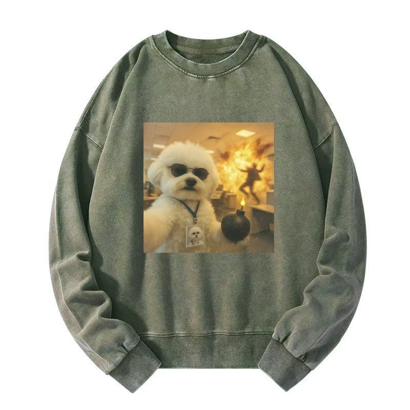 Wacky Dog Washed Sweatshirt