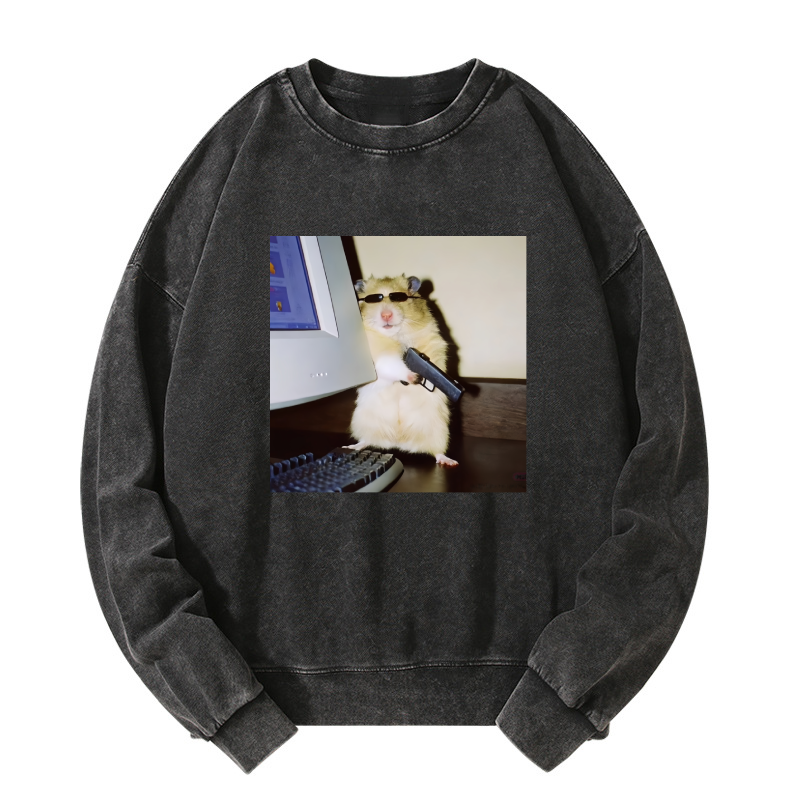 Wacky Hamster Washed Sweatshirt