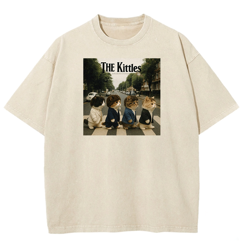 Meow Beatles Washed T-shirt