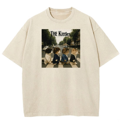 Meow Beatles Washed T-shirt