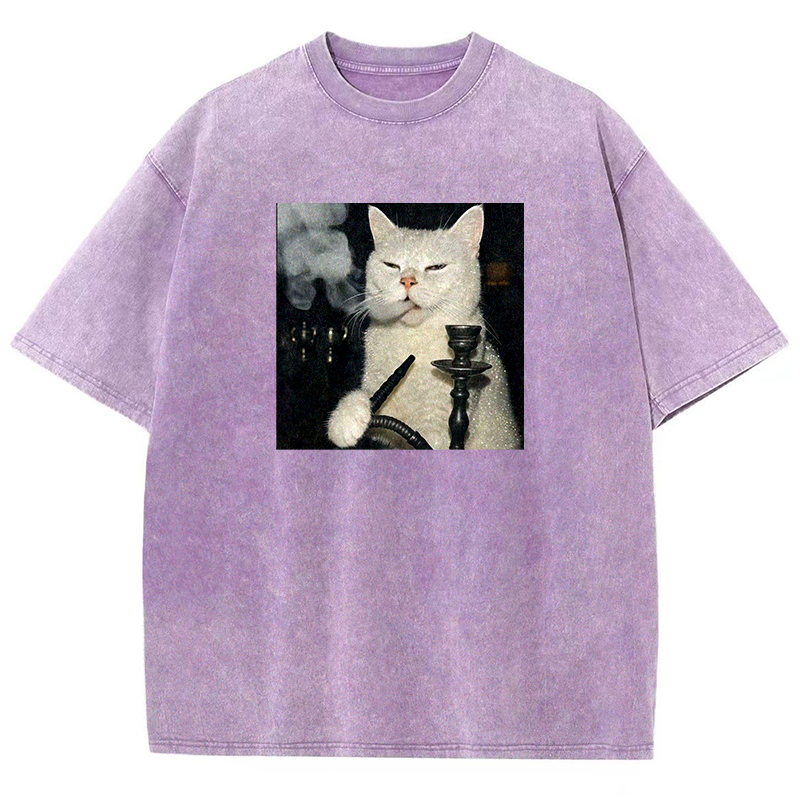 Smoke Master Kitty Washed T-shirt
