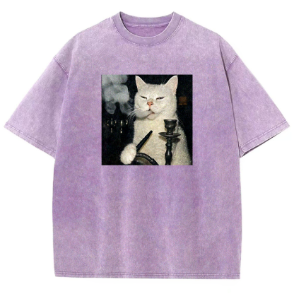 Smoke Master Kitty Washed T-shirt