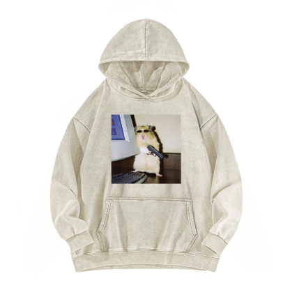 Wacky Hamster Washed Hoodie