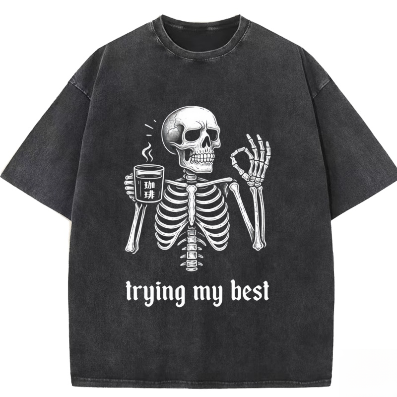 Trying my best Washed T-shirt