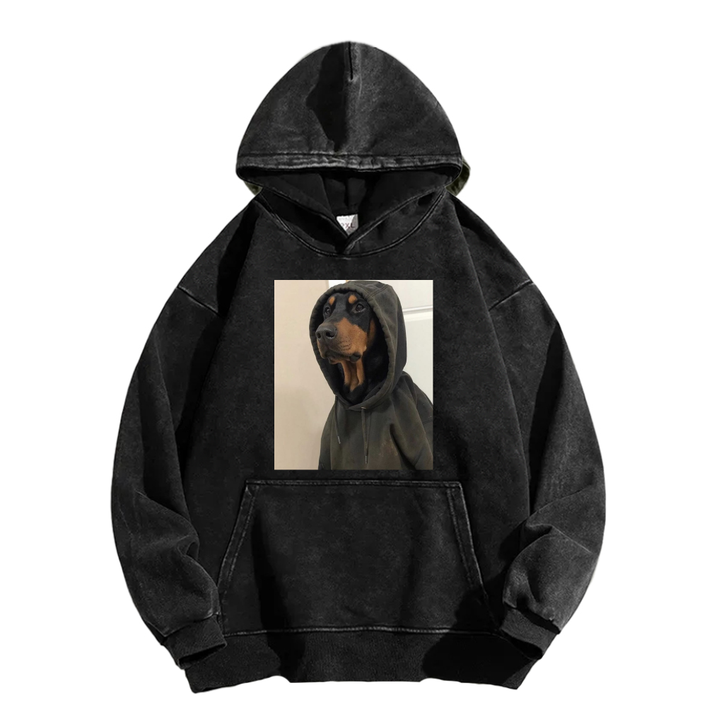 Chill dog Washed Hoodie