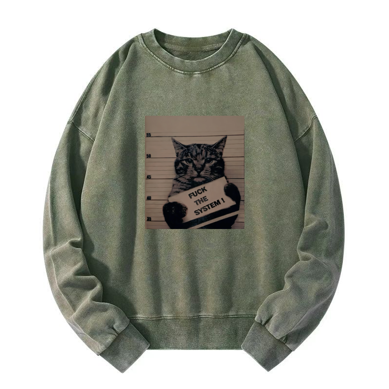 OUT LAW CAT Washed Sweatshirt