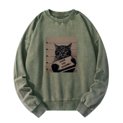 OUT LAW CAT Washed Sweatshirt