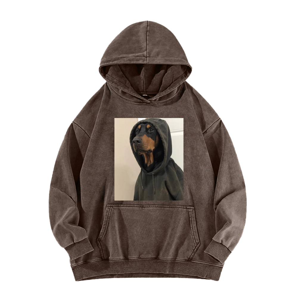 Chill dog Washed Hoodie