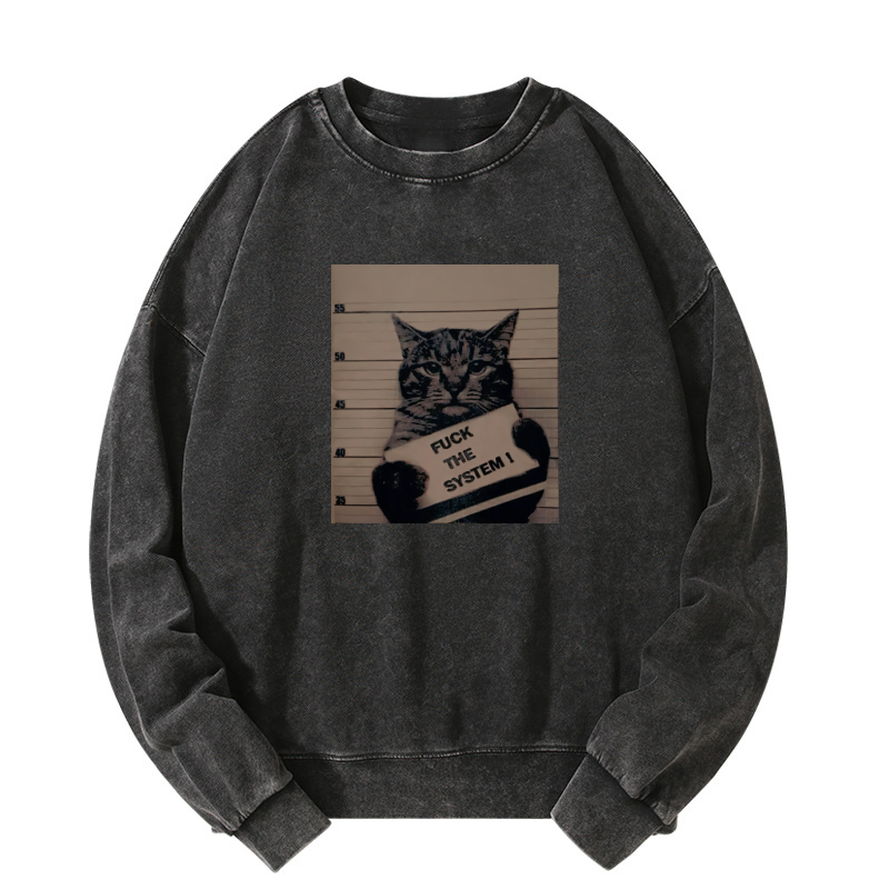 OUT LAW CAT Washed Sweatshirt
