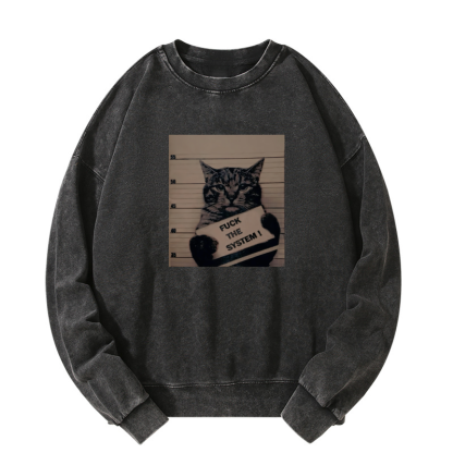 OUT LAW CAT Washed Sweatshirt