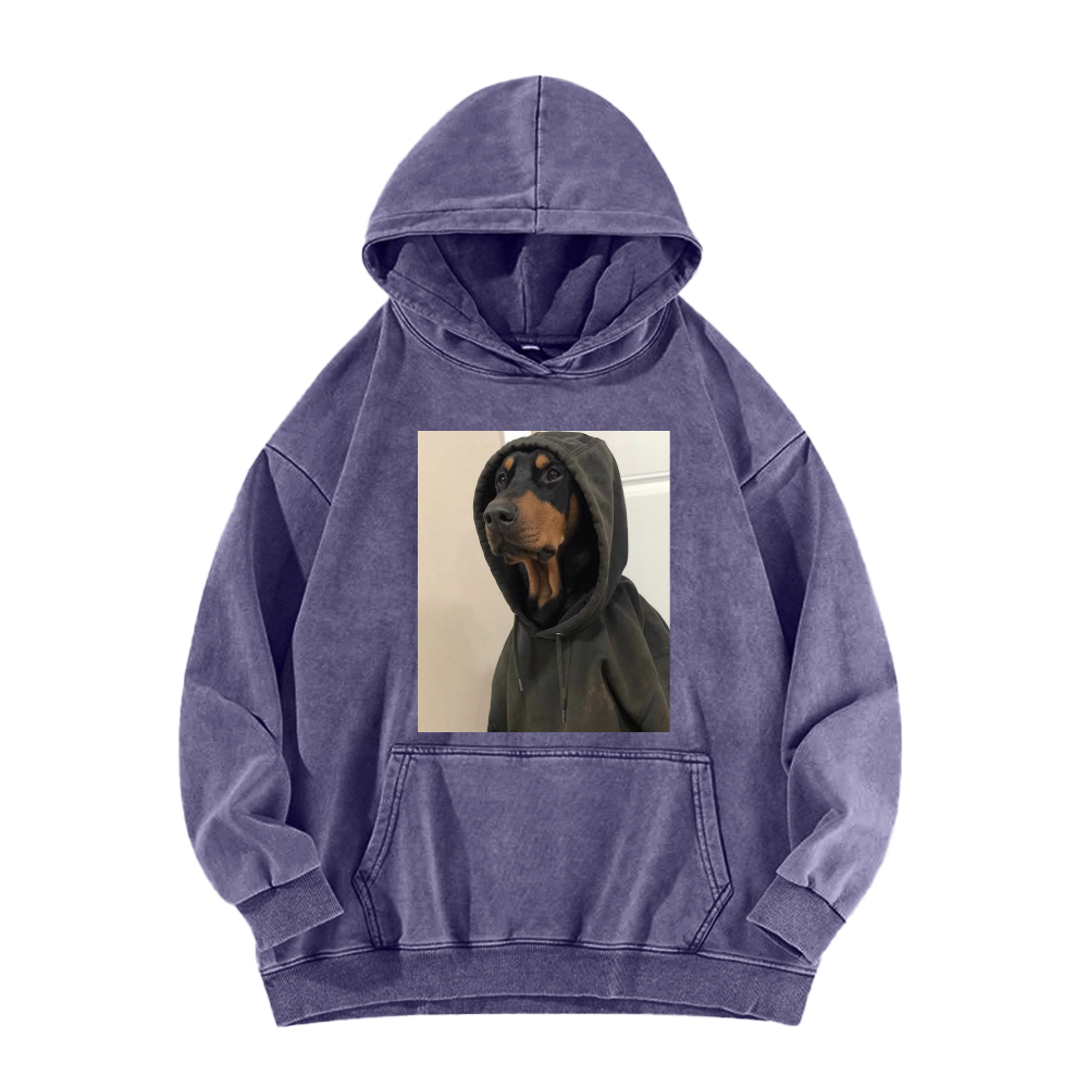 Chill dog Washed Hoodie
