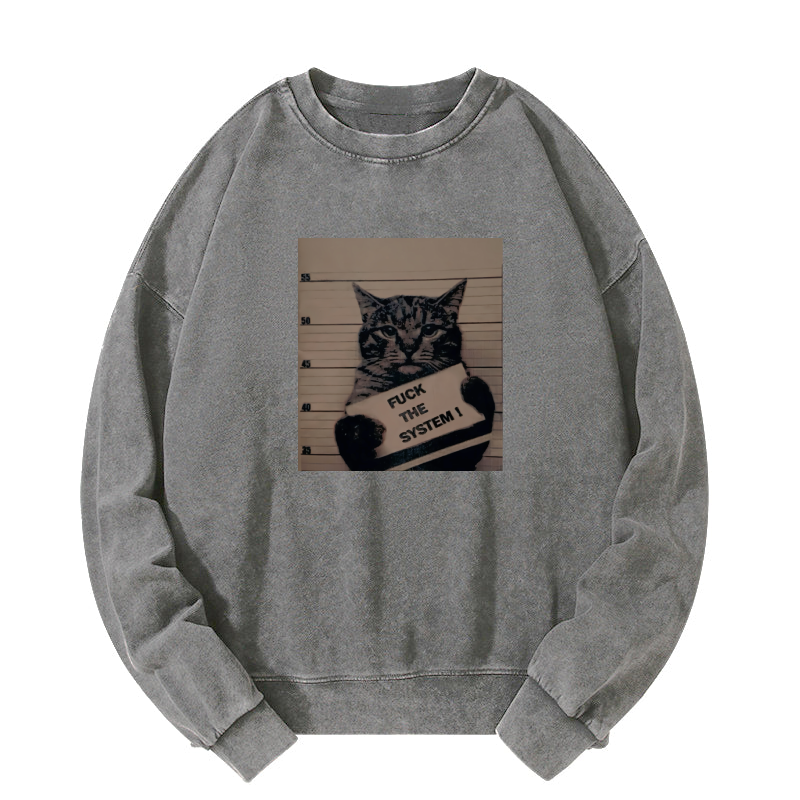 OUT LAW CAT Washed Sweatshirt