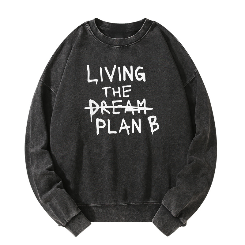 LIVING THE DREAM / Plan B Washed Sweatshirt
