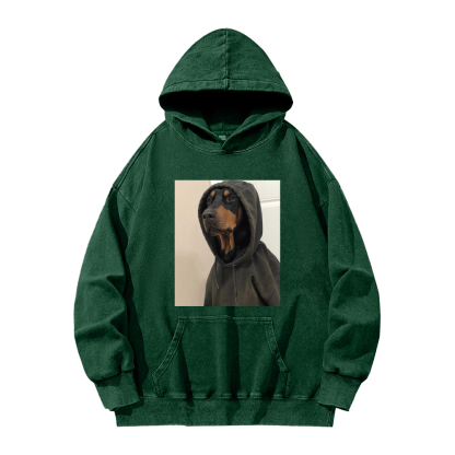 Chill dog Washed Hoodie