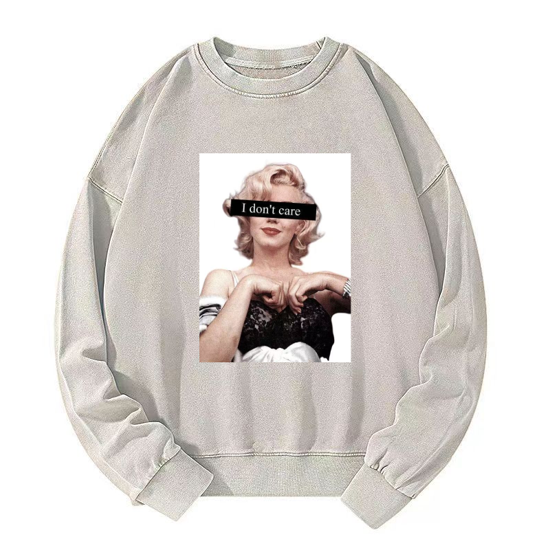 I don't care Washed Sweatshirt