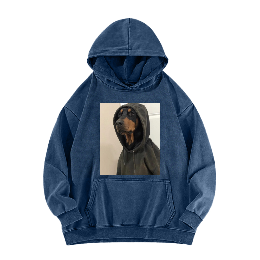 Chill dog Washed Hoodie