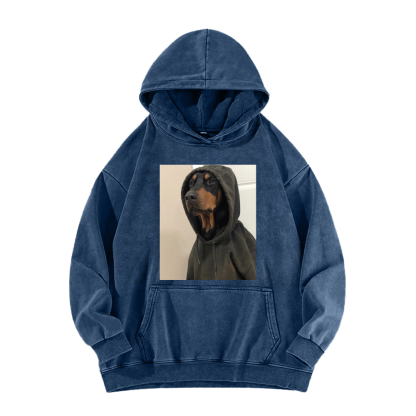 Chill dog Washed Hoodie
