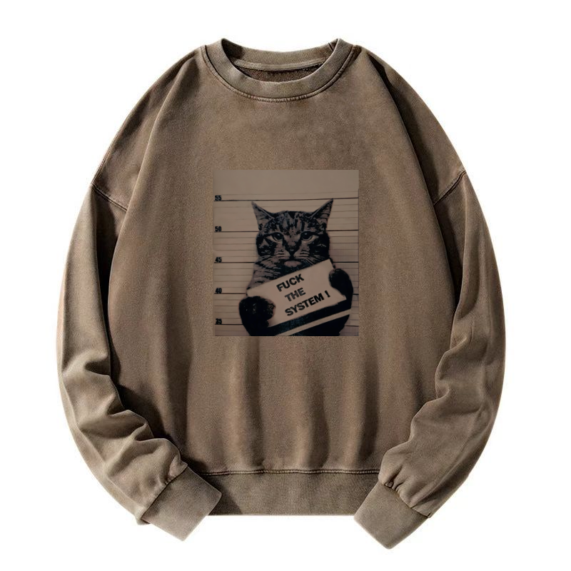 OUT LAW CAT Washed Sweatshirt