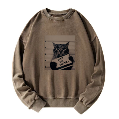 OUT LAW CAT Washed Sweatshirt