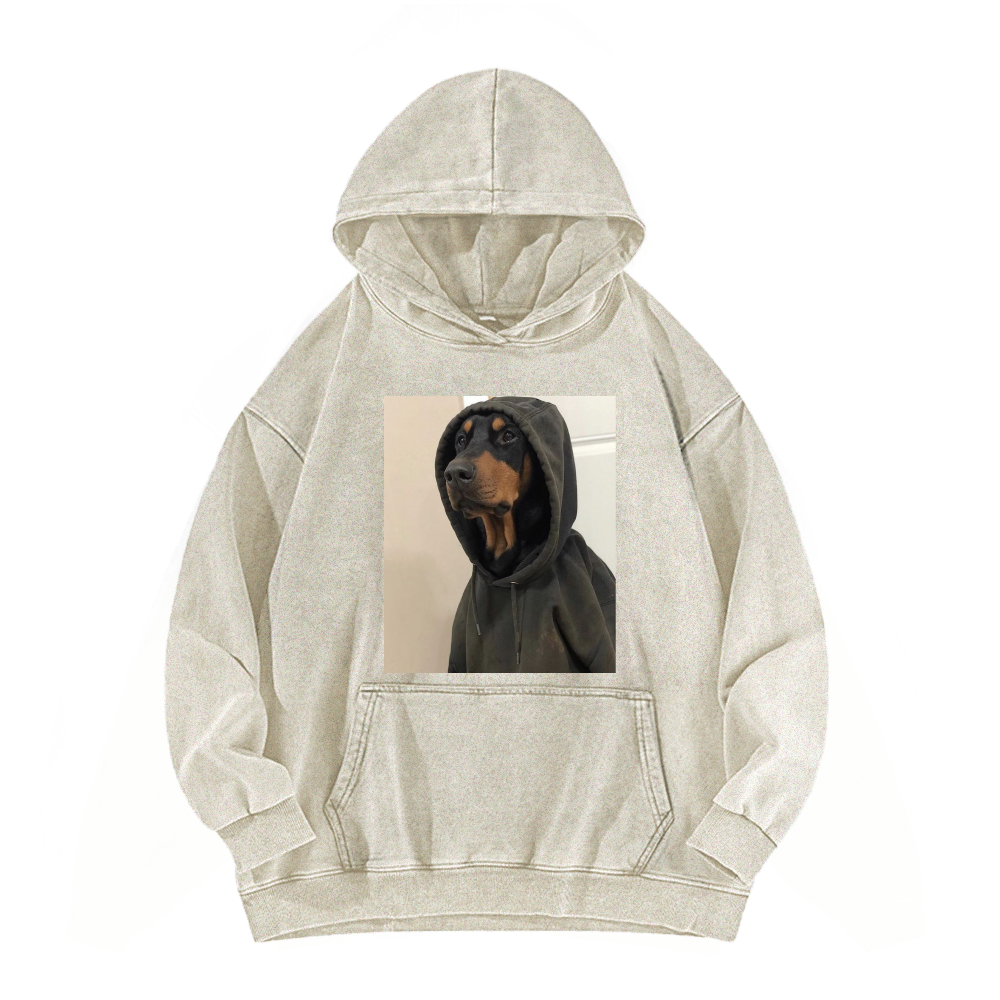 Chill dog Washed Hoodie
