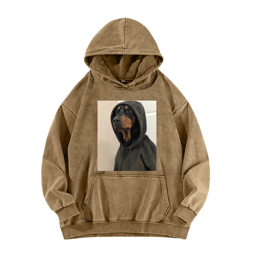Chill dog Washed Hoodie