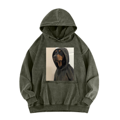 Chill dog Washed Hoodie