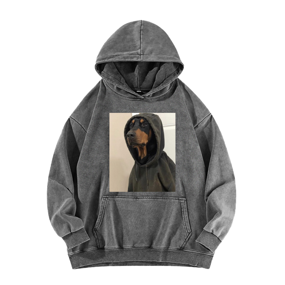 Chill dog Washed Hoodie