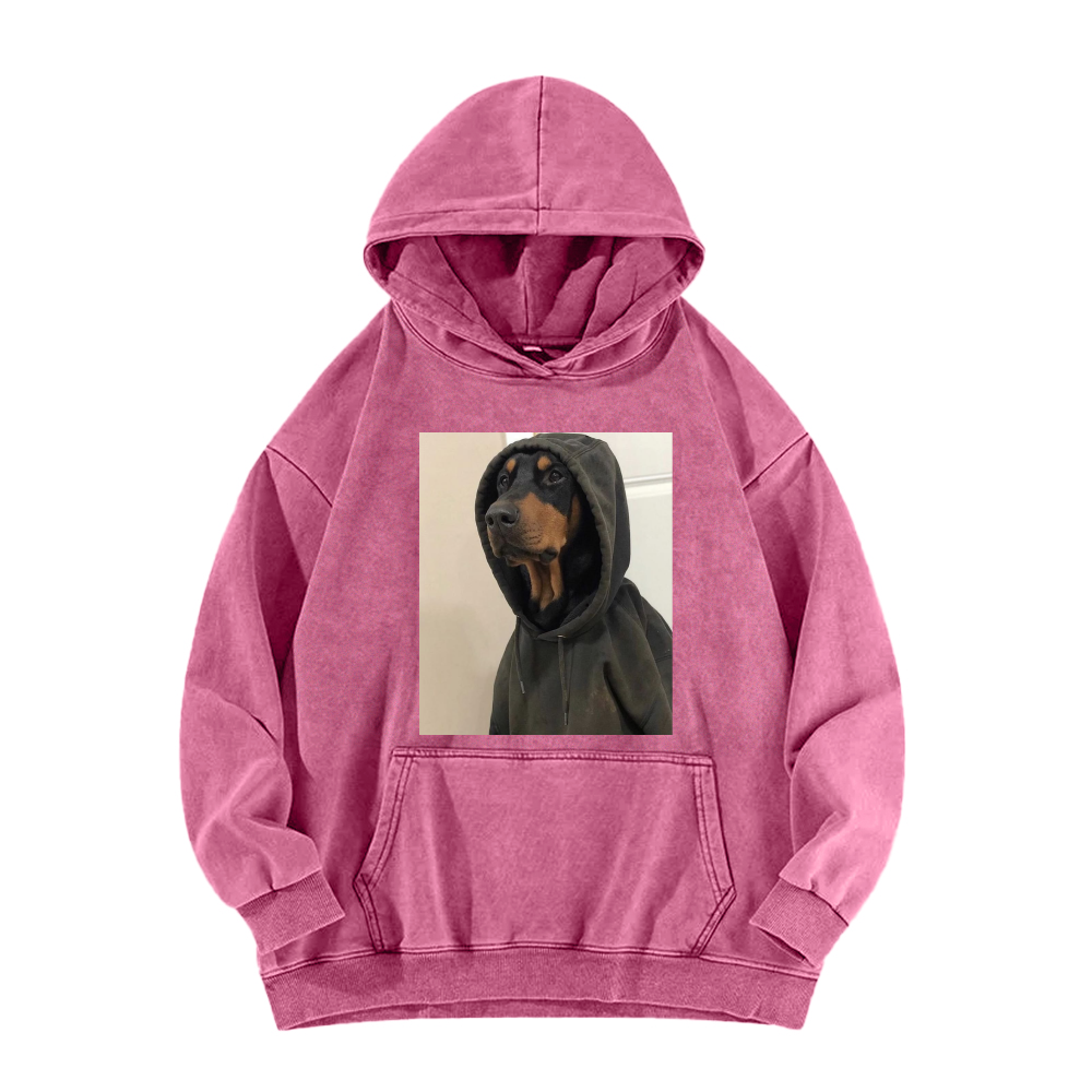 Chill dog Washed Hoodie