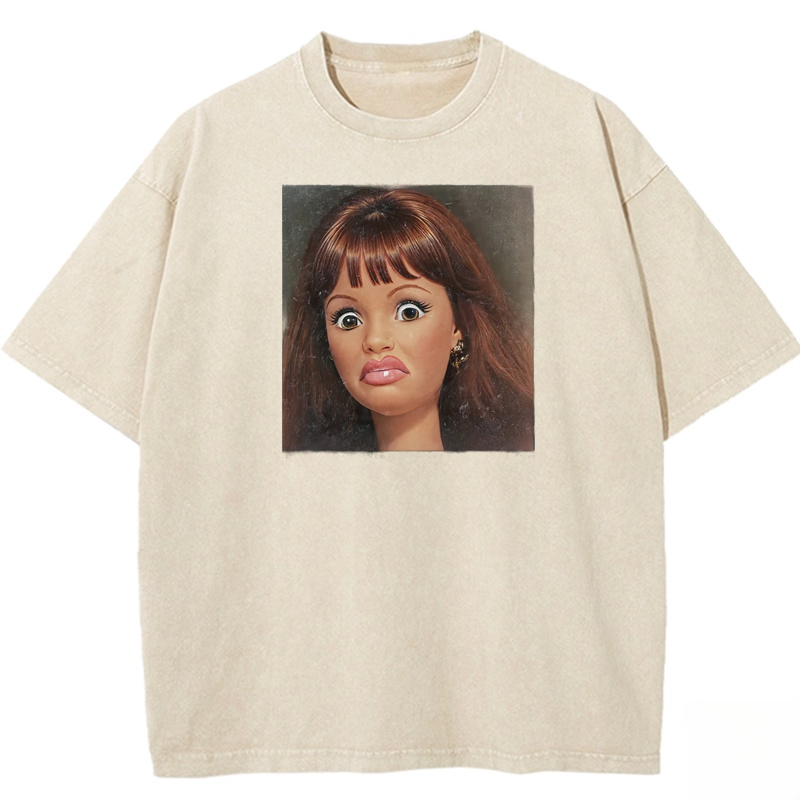 BARBIE EMOJI MEME ICON Washed T-shirt