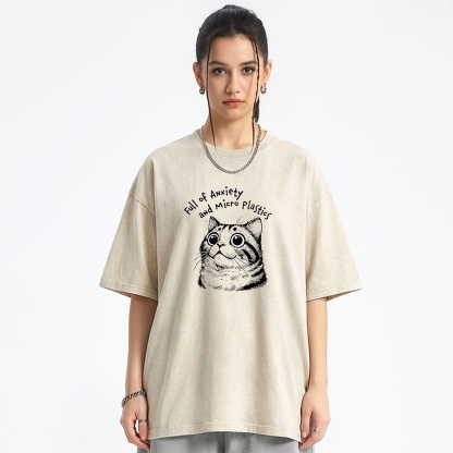 Full of Anxiety and Microplastics Washed T-shirt