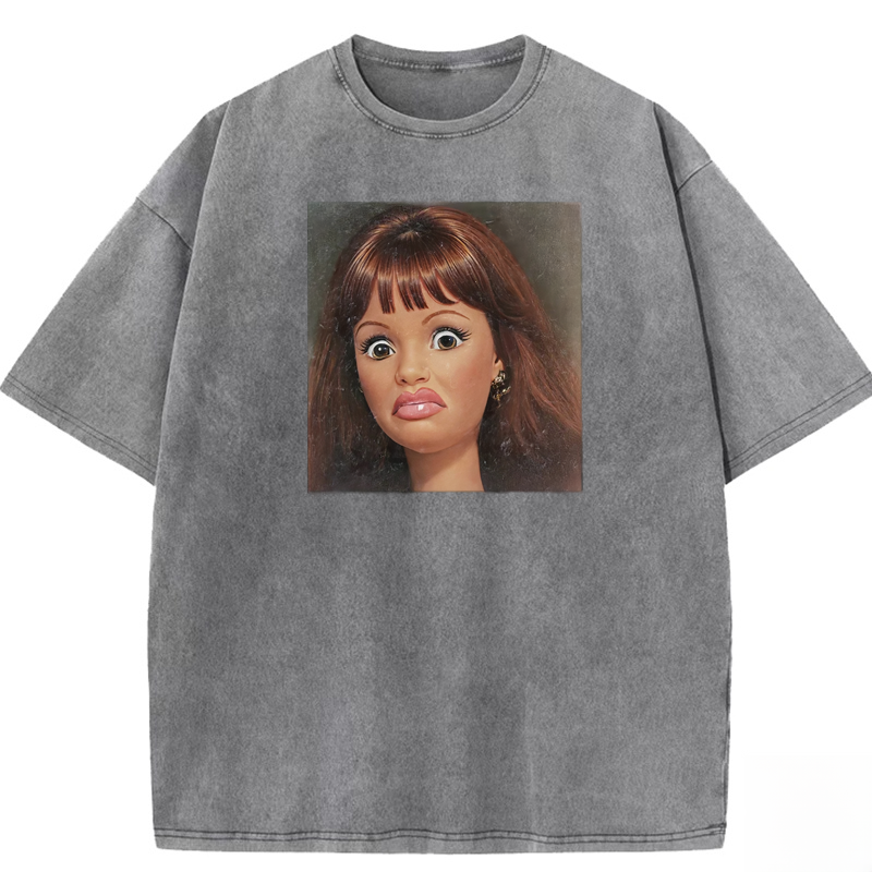 BARBIE EMOJI MEME ICON Washed T-shirt