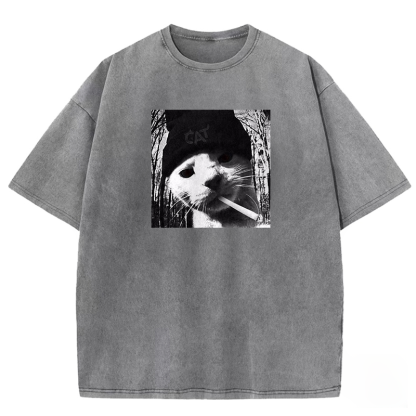  Cat Winston Washed T-shirt