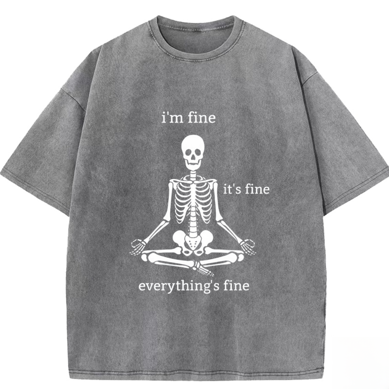 Everything's fine Washed T-shirt